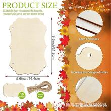 跨境木质挂件宠物牌手绘空白门牌木制装饰激光切割雕刻不规则木片