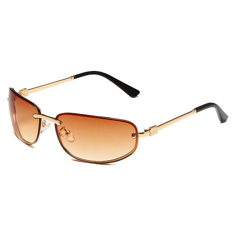 Men's Sunglasses New Millennium Style Y2K Retro Mercury Silver Frameless Fashion Sunglasses Hip Hop Sunglasses_viptrois.com