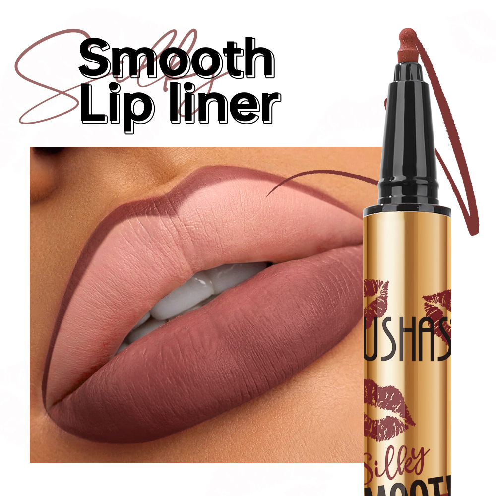 (Caja de presentación) USHAS European and American Cross-border spot delineador de labios taza impermeable antiadherente efecto de maquillaje mate UP019A