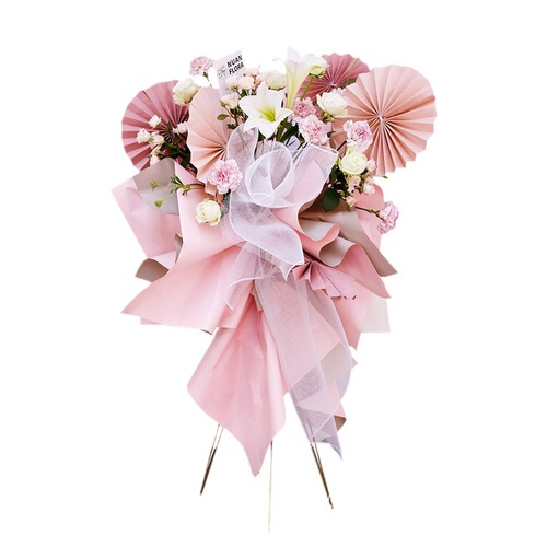 Opening Flower Basket Flower Shop Supplies Solid Wood Iron Style Gold-plated Tripod Wholesale Opening Flower Basket Tripod