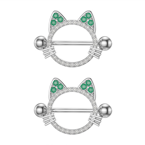 European and American cross-border e-commerce new zircon breast ring breast nail piercing jewelry online wholesale