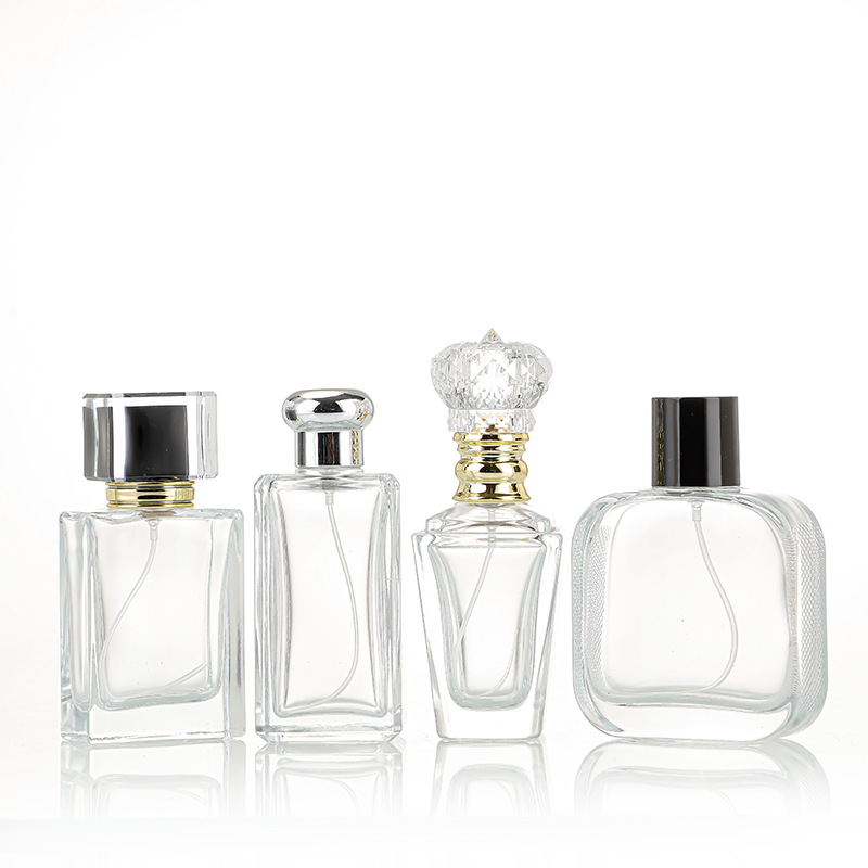 现货批发透明玻璃香水分装瓶50ml香水瓶迷你细雾喷瓶空瓶丝印定制