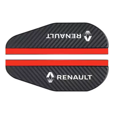 Mirror, Universal Thickened Carbon: Rearview mirror rainproof sticker - 55165a-pair-of-rain-eyebrows-renault