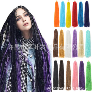 Foreign Trade Zizi Box Braids African Machine Braids Curly Hair Extensions Wig Slender Three-Strand Hair Crochet Hair