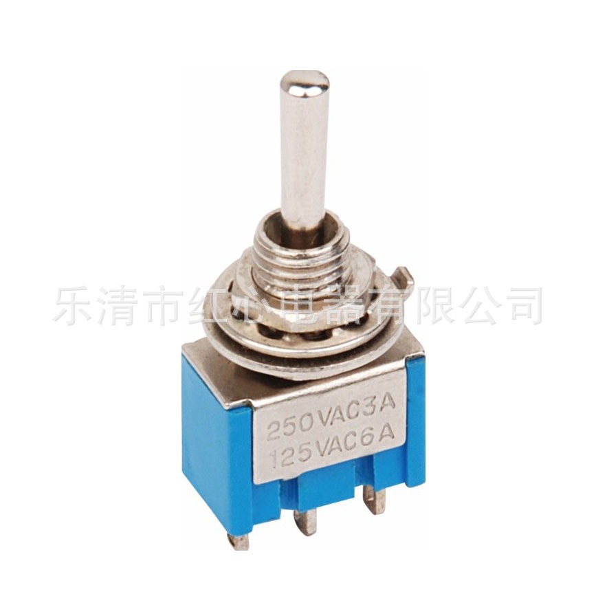 小型钮子开关MTS-103 3档3脚 摇臂 拨动 电源摇杆开关 6mm