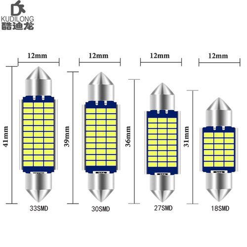 Cross-border exclusive supply of new high-bright car LED double-pointed reading roof light C5W 3014 18SMD 31MM