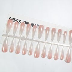 【Jiǎolóng】Electroplated Wearable Nails Spring and Summer Hailey Gradient Gentle Style One Pack of 30 Pieces Pre-made Nail Art Strips