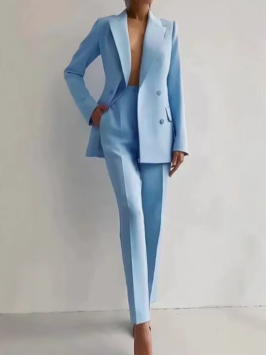 2025春季亚马逊外贸跨境时尚休闲职业装女士西服套装欧美