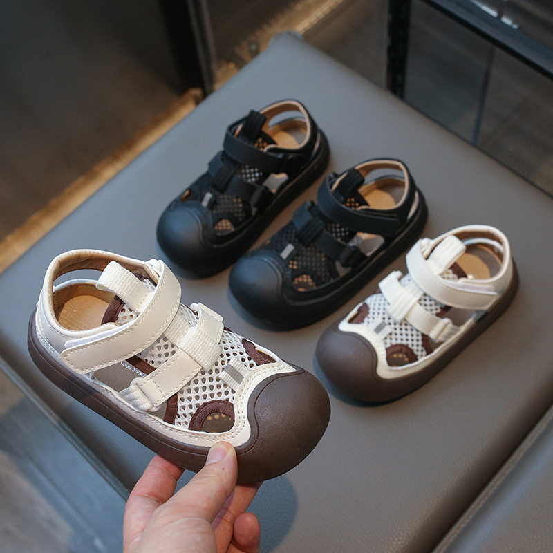 2024 new arrival sandals summer boys fashion casual sandals toe-wrap beach shoes girls sneaker baby shoes