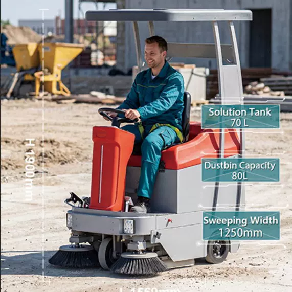 驾驶式电动扫地车清扫车工厂车间物业环卫道路吸尘带棚工业扫地机