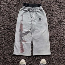 Z 28128 Double Waist Embroidered Street Pants ��ͷ��������
