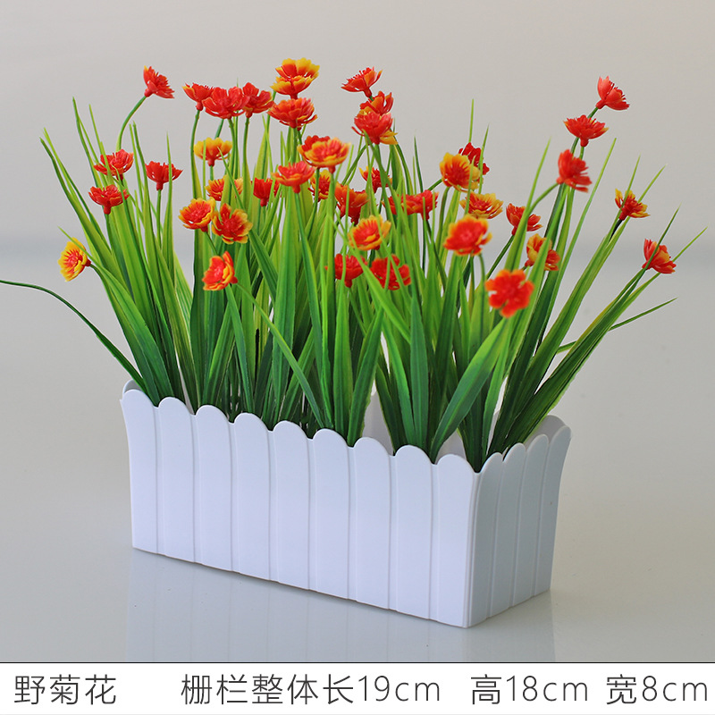 Flor artificial jardín de flores de plástico traje de valla de flores artificiales decoración de la ventana interior y exterior decoración floral decoración de la Mesa maceta flor