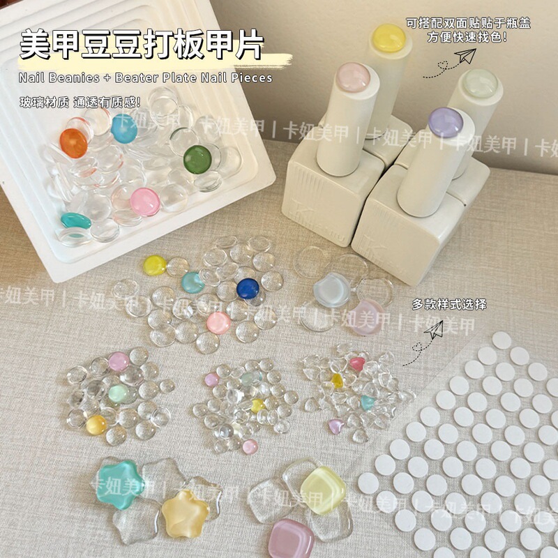 Solid Color Nail Polish Gel Board for Nail Art Practice Display, High Transparency, Three-Dimensional, Professional Use for Nail Salons