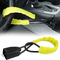 アマゾンの新型人気自動車ハンドルロック車用盗難防止ロック安全カードロックワイヤーロープハンドルロック