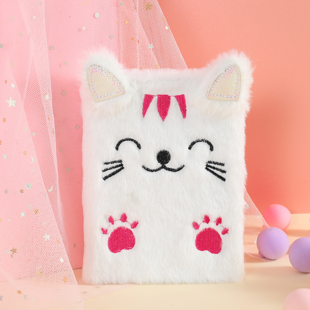 Cute Cat Plush Children's Writing Cartoon Notebook Journal Book display picture 1