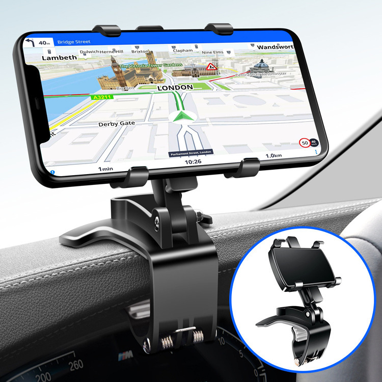 Car dashboard mobile phone bracket car multifunctional universal navigation support frame car direct view bracket rearview mirror