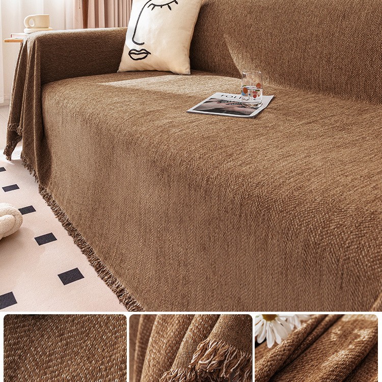 2024 nuevo sofá de peluche impermeable toalla de tela antideslizante cuatro estaciones anti-gato universal cubierta de sofá todo incluido