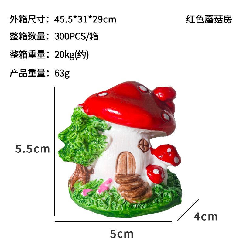 Adornos para Peceras con Forma de Casa de Hongo Roja Estilo Pastoral, Decoración para Acuarios, Micropaisaje, Adornos de Jardinería, Venta Transfronteriza en Amazon