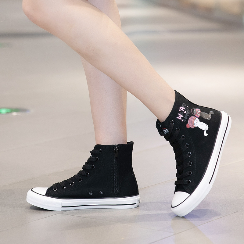 New casual canvas shoes inside zipper rubber shoes women's shoes lovers shoes 6248 short tube 012 New casual canvas shoes inside zipper rubber shoes women's shoes lovers shoes 6248 short tube 012