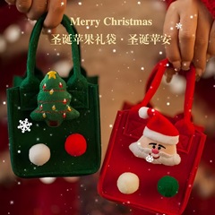 新しいクリスマスギフトバッグクリスマスイブトートバッグ子供用キャンディーバッグフェルト漫画ギフトバッグ