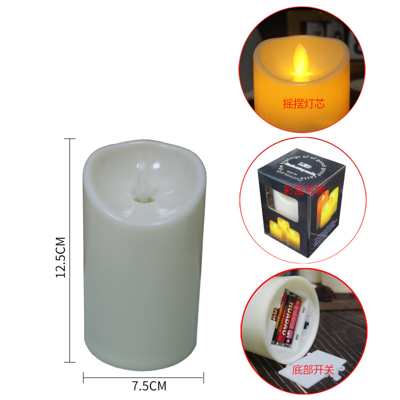 LED vela electrónica de control remoto concierto de boda sin humo falso vela guión matar decoración de cumpleaños romántico transfronterizo