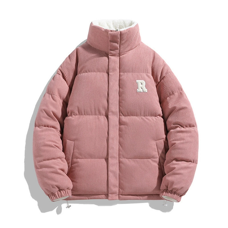 2024 зимний воротник прилива свободная дикая ветрозащитная и холодная двусторонняя хлопчатобумажная одежда для мужчин и женщин теплая куртка