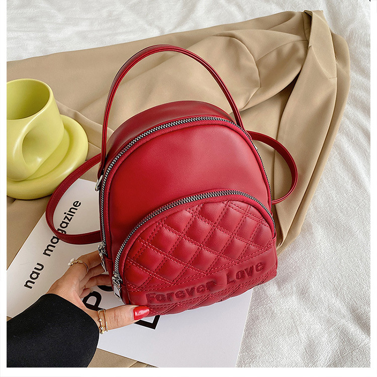 Rhombus Multifunctional Solid Color One-shoulder Portable Backpack Wholesale Nihaojewelry display picture 44