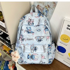 跨境双肩背包新款史迪仔印花潮流大容量日常出行轻便学生休闲书包