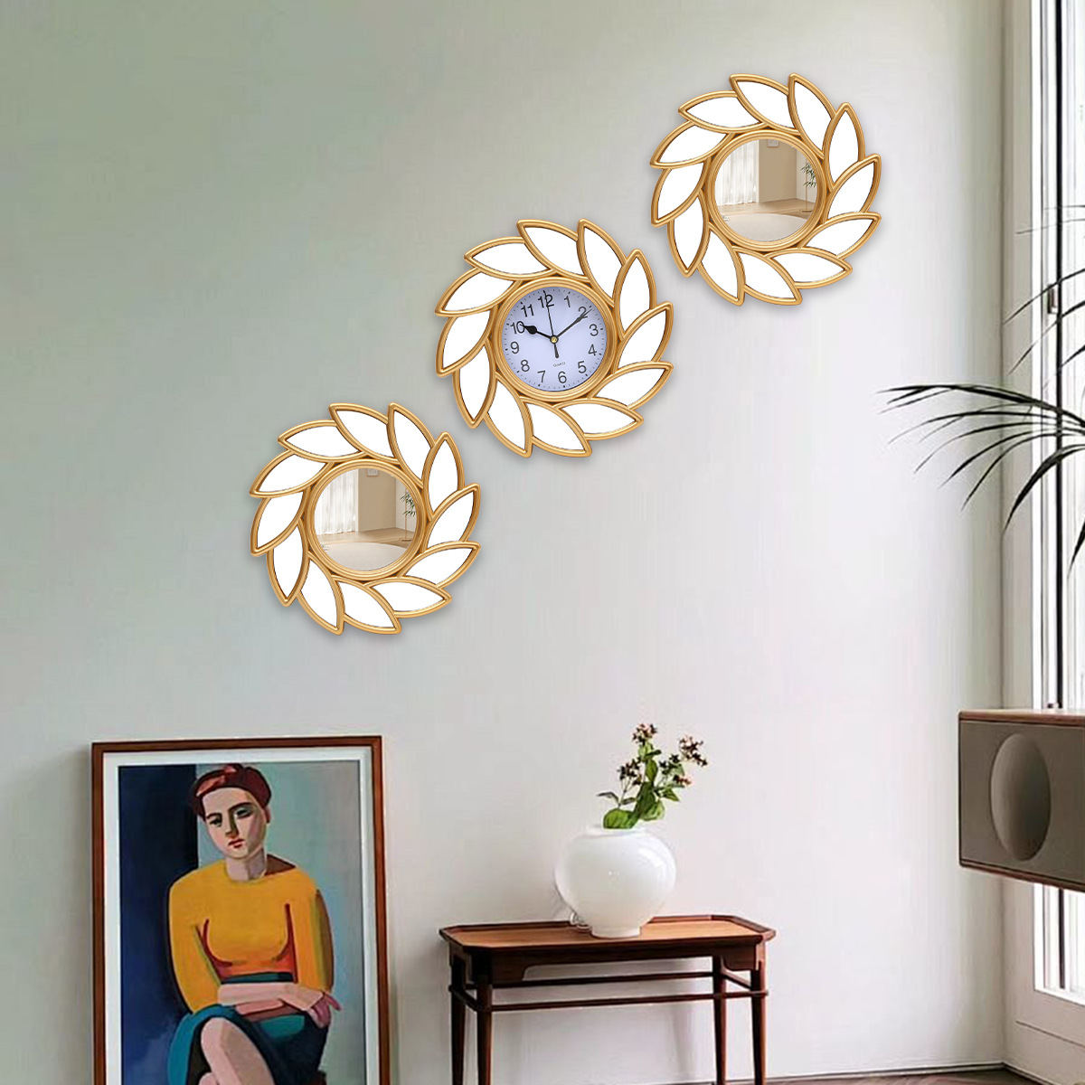 Amazon Wholesale French Wall Clock Retro Home Decoration Wall Clock Villa Wall Clock Sofa Background Wall Decoration Wall Clock