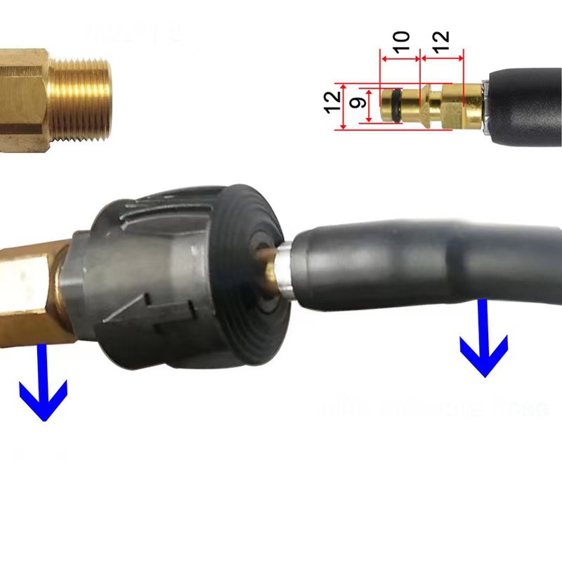 Karcher Nilfisk High-Pressure Washer Car Wash Water Gun M22/14 Water Pipe Conversion Interface