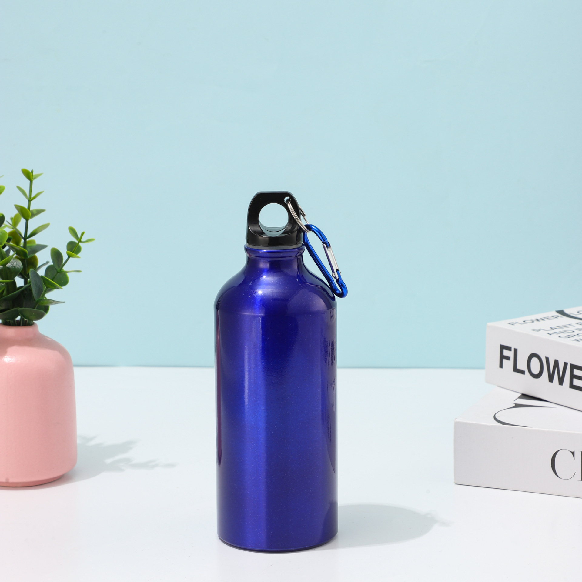 Nueva taza de aluminio de color sólido simple portátil hervidor de agua portátil con cuerda taza de aislamiento térmico de bicicleta al aire libre taza de agua deportiva image 14