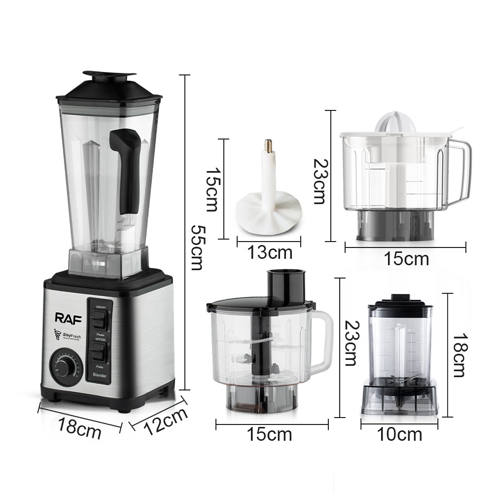 Exprimidor cinco en uno multifuncional 3L transfronterizo estándar europeo RAF, máquina de cocción de alta potencia para el hogar, máquina de jugo, abrasivo