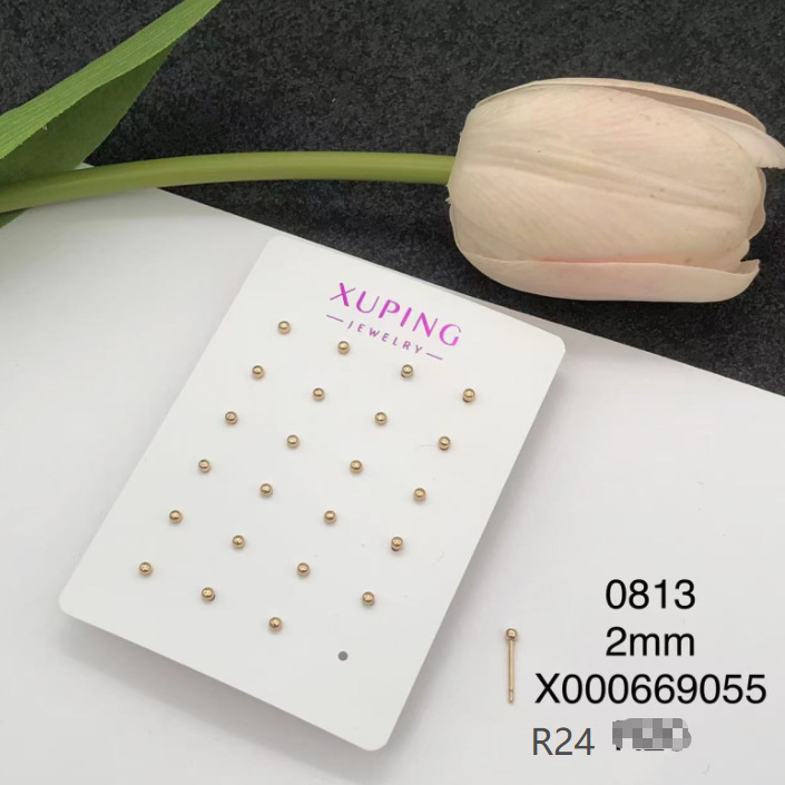 Plated 18k color-glossy 2mm pair