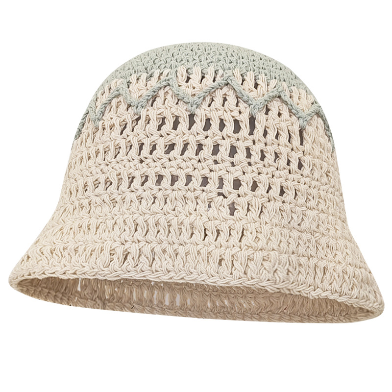 Japanese summer knitted thin breathable beach bucket