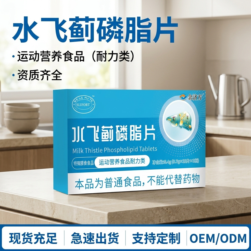 水飞蓟磷脂片 耐力类运动营养食品余济方咀嚼片含维生素B便携装
