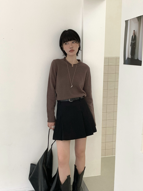 MMC针织衫女装十三行秋冬新款半高领打底高级感套头毛衣100羊毛衫|undefined