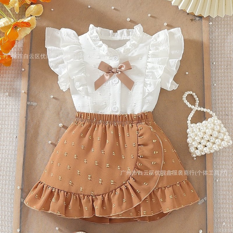 girl summer fashion skirt set 女童新款中小童两件裙套装货源潮|undefined