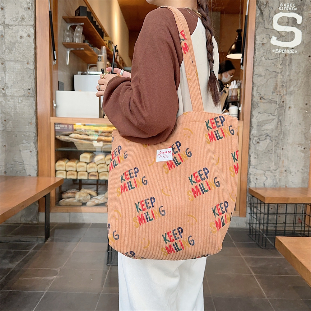 310241 Autumn and Winter single-shoulder bag, large capacity handbag, student cloth bag, 2023 Artistic women's Bag, Casual bag undefined