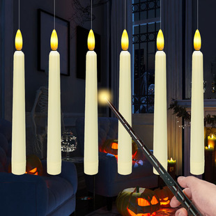 2025 Amazon New Product Harry Potter Magic Wand Remote Control Candle Halloween Decoration Electronic Suspension Candle Light