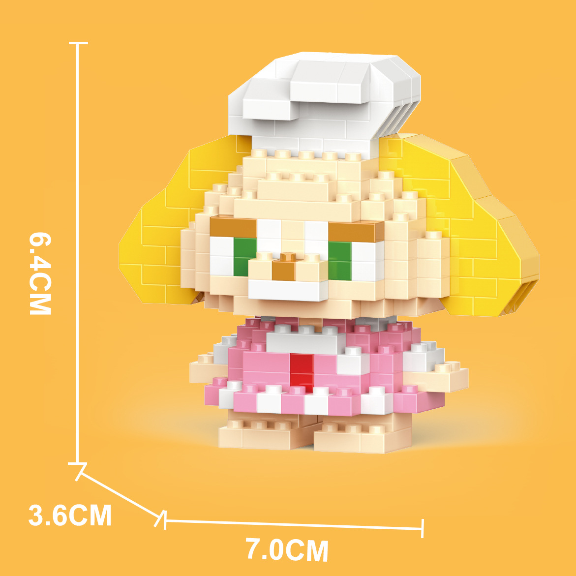 Compatible con LEGO gigante Panda flor azul lindo muñeca de dibujos animados montado bloques construcción juguete para niños puesto caja ciega al por mayor