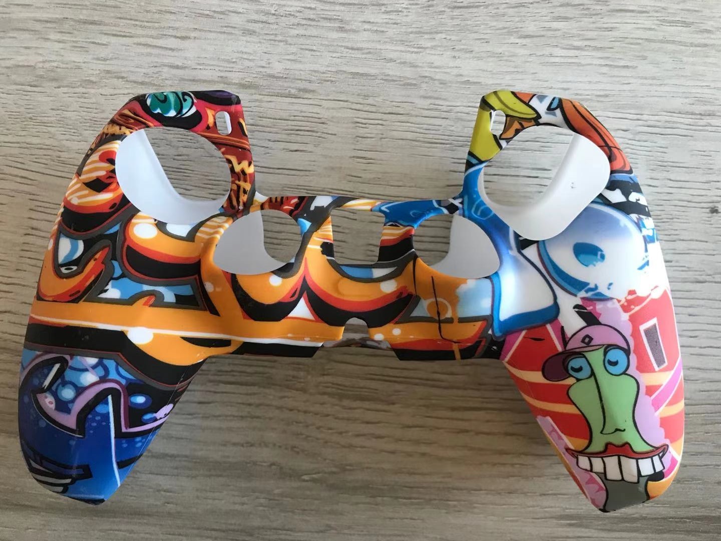 PS5 funda de silicona GamePad funda de silicona camuflaje marca de agua funda protectora aceite spray sensación acuarela caso PS5 Accesorios