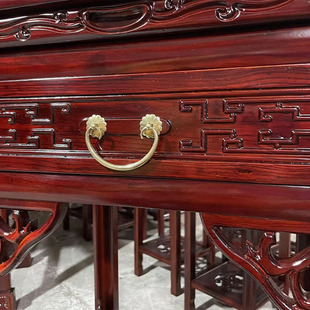 Old Elm Wood Household Solid Wood Altar Table, Incense Table, Shrine Cabinet, Chinese-Style Altar, Chinese-Style Side Table, Solid Wood Carved Head Buddha