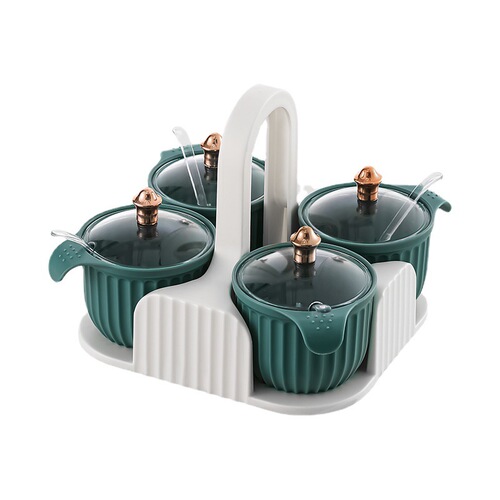 Wholesale Nordic Creative Kitchen Spice Jar Set Household Handheld Spice Jar Combo with Transparent Lid Condiment Box