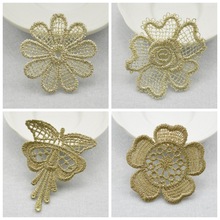 广州服装辅料 供应蕾丝花卉花边 DIY贴花 水溶花边 C018