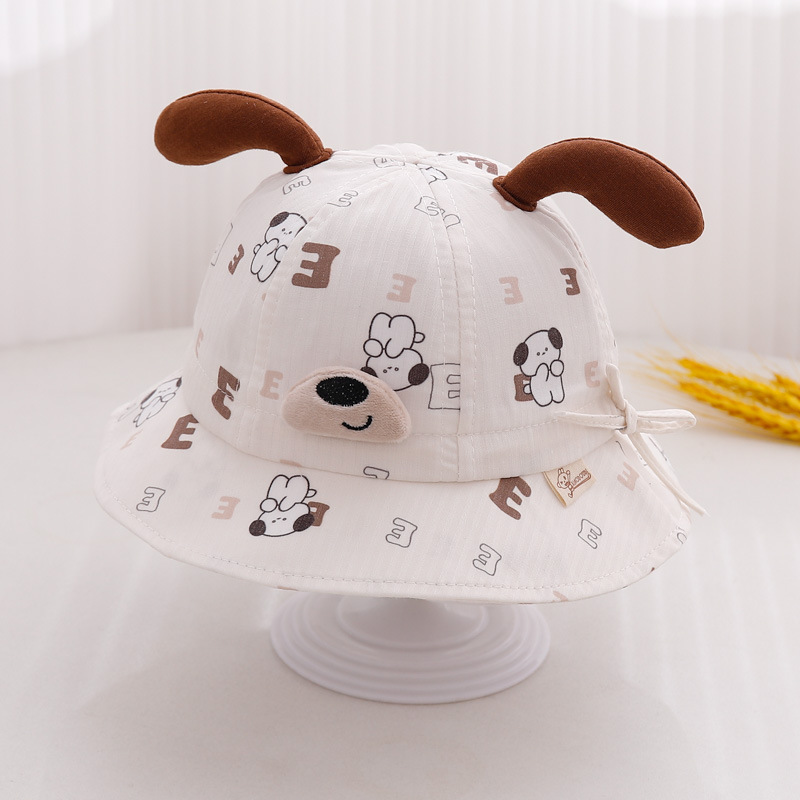 Sombrero de bebé primavera y otoño delgado ajustable sombrero de pescador bebé sombrero de sombrero de verano bonita caricatura