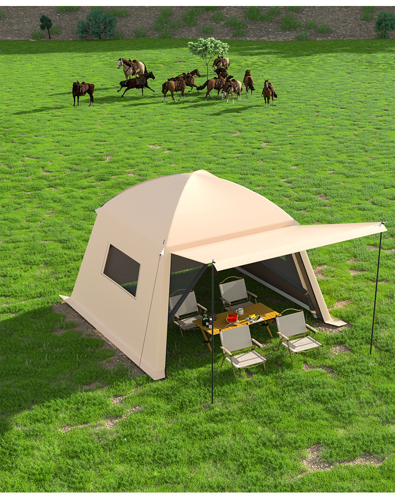 Outdoor Mesh Camping Tent, Canopy for Multiple People, Beach Camping, Picnic Cooking Tent, Portable Beach Sunshade