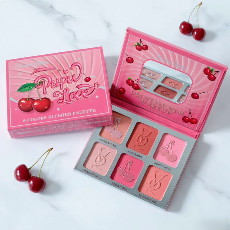 Cross-Border Makeup Multi-Color Comprehensive Palette with Natural Color Matte Multi-Use Cream for Women, Contouring and Blush Six-Color Blush Palette