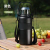 Capacious high quality street thermos stainless steel, handheld suspenders, teapot suitable for men and women with glass