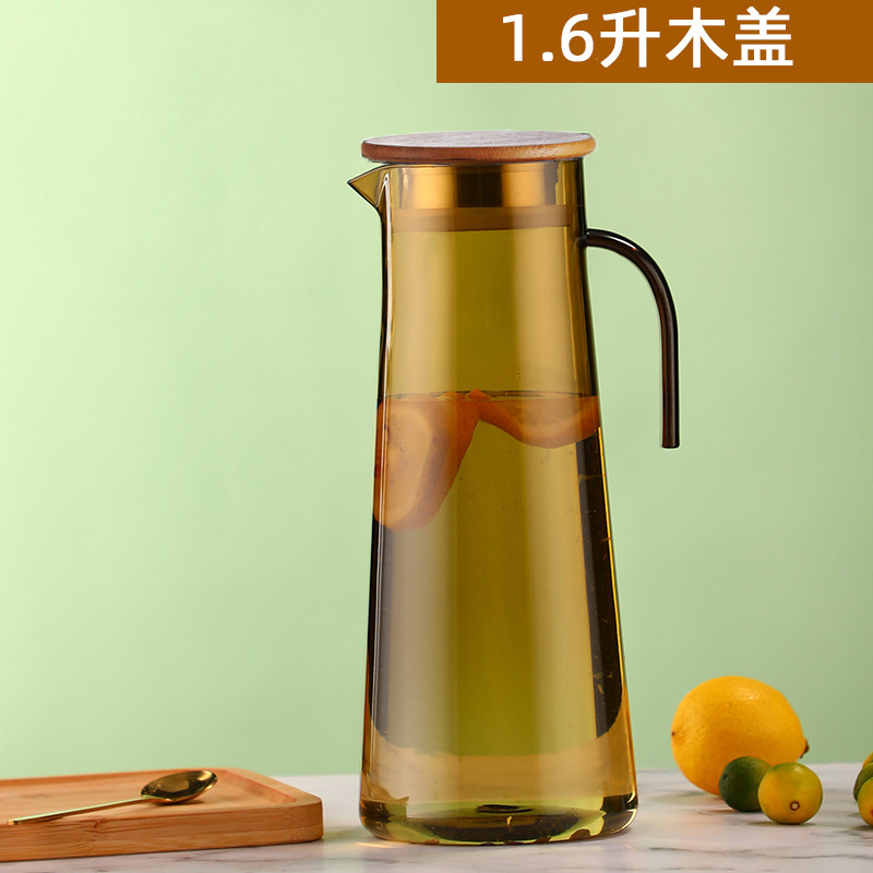 Jarra de acrílico jugo de plástico olla fría Hervidor de agua restaurante bar olla de bebidas resistente a altas temperaturas a prueba de explosiones olla de limón