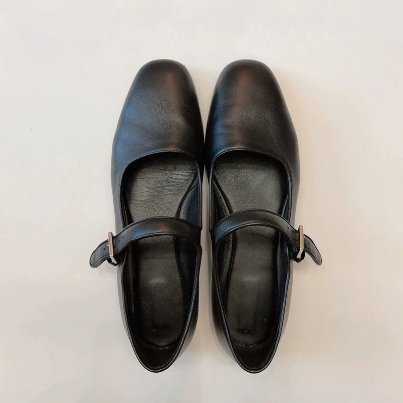 Grape Mom Soft -bottom Soft Leather Single Single Shoes Women's Shoes Words with Light Platform Shoes Small Sweet Shoes Sweet Shoes